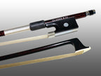 VIOLIN BOW BRAIDED CARBON FIBER ROUND, FULLY LINED EBONY FROG, NICKEL WIRE GRIP, PLASTIC TIP