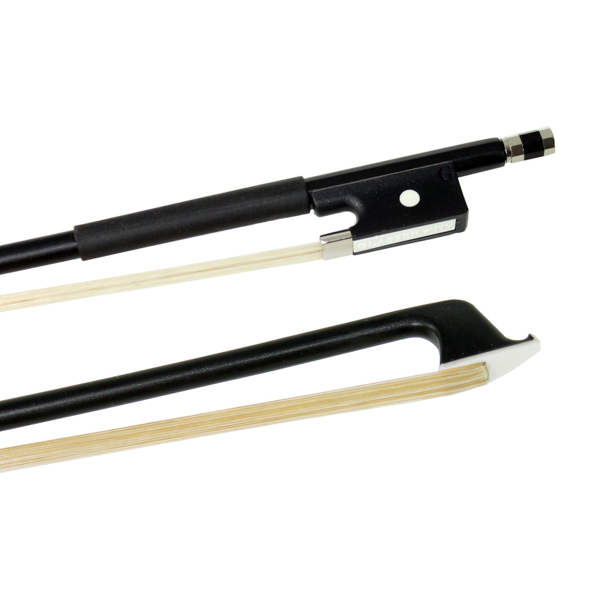 201H - Violin Bow Fiberglass Half-Lined Frog Leatherette Grip