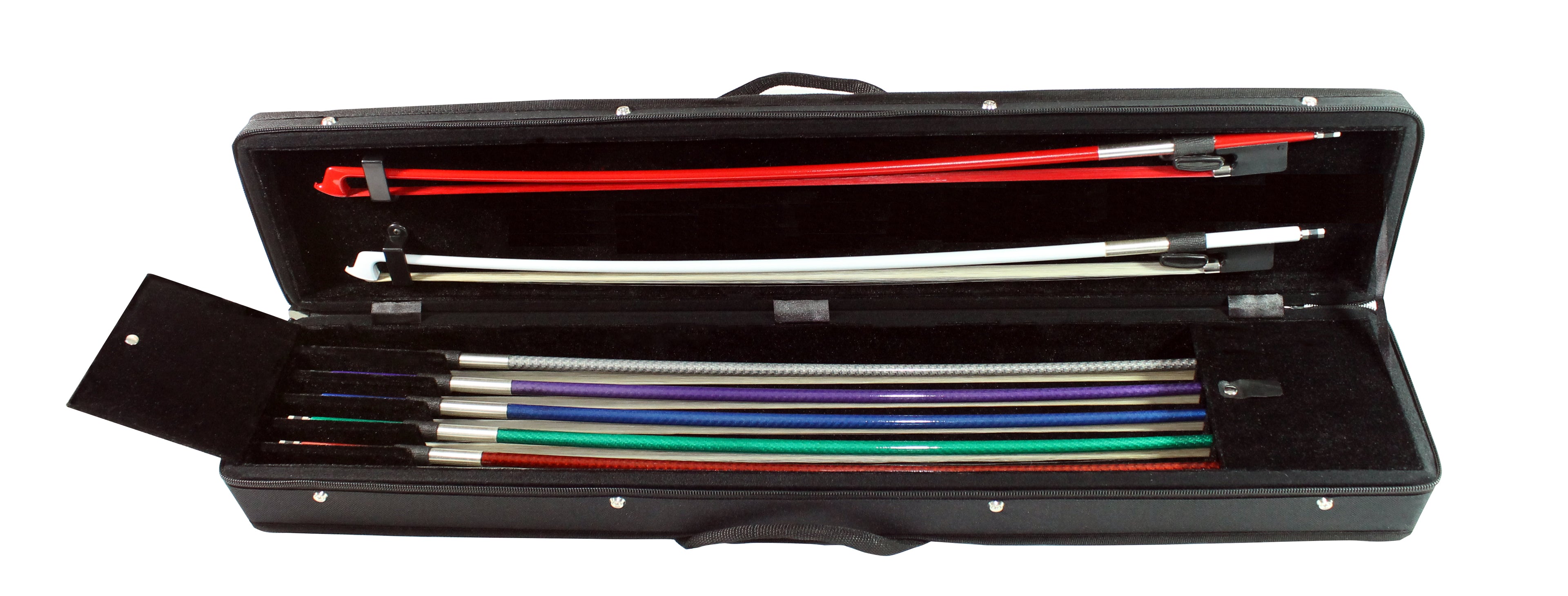 SIX - EIGHT BOW CASE: VIOLIN, VIOLA, OR CELLO
