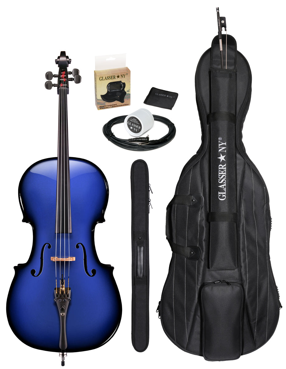 AEX CARBON COMPOSITE ACOUSTIC ELECTRIC CELLO 4/4 OUTFIT – Glasser Bows