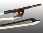 G5005BCFSK - BASS BOW GERMAN BRAIDED CARBON FIBER OCTAGONAL, FULLY LINED EBONY FROG, STERLING SILVER WIRE GRIP & TIP