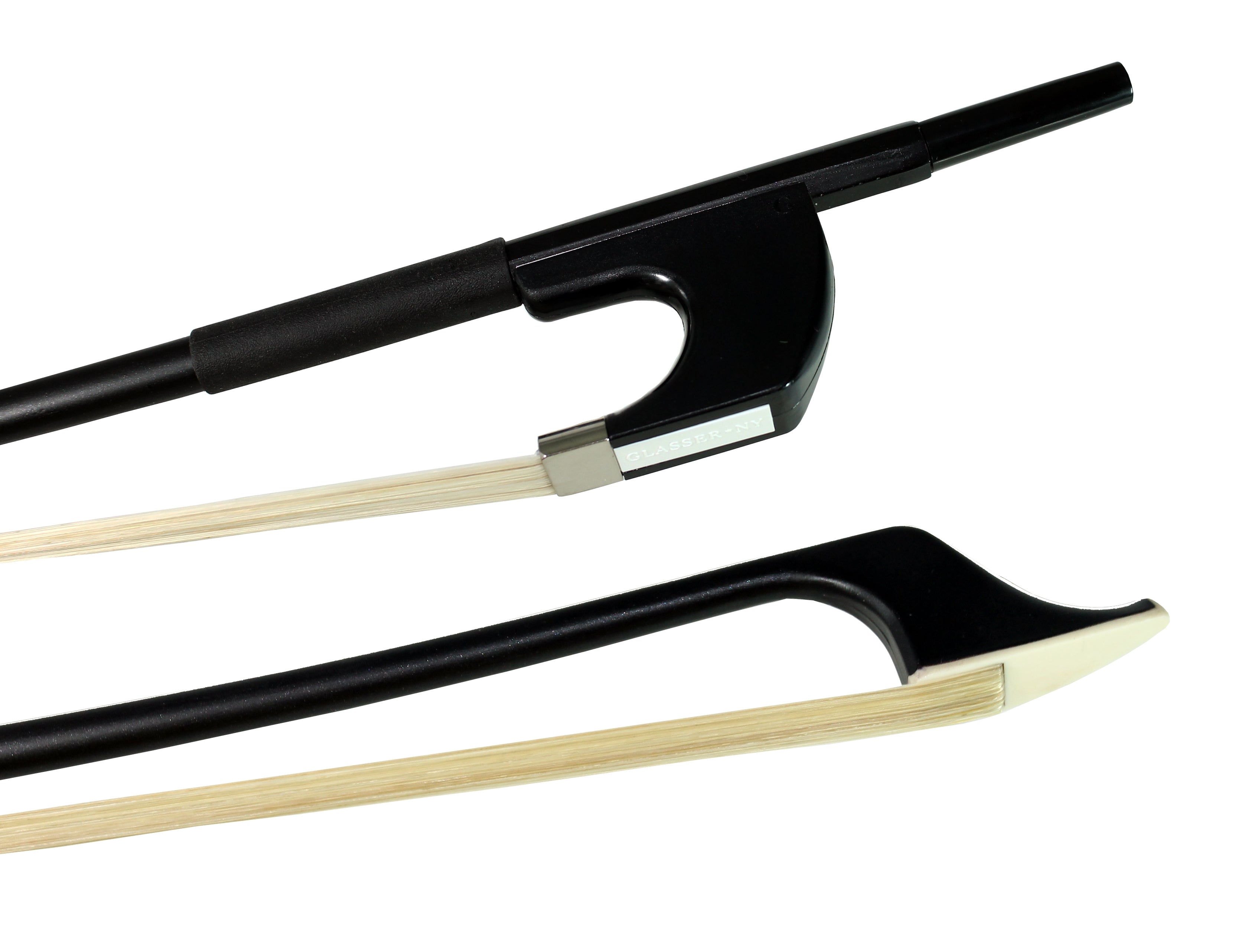 G501H - BASS BOW GERMAN FIBERGLASS HALF-LINED FROG LEATHERETTE GRIP