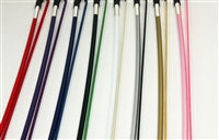 BASS BOW GERMAN FIBERGLASS, COLORED STICK & HAIR, HALF-LINED FROG NICKEL WIRE GRIP